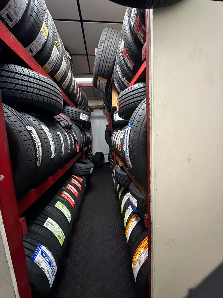 Tire inventory at the shop